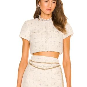 Elegant Cream Cropped Top, Lovers and Friends